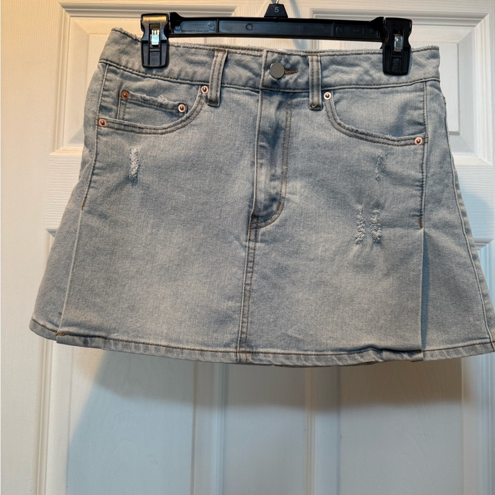 Tinseltown Light blue A-Line Denim Skirt